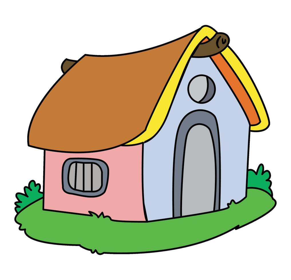 House isolated on white background vector