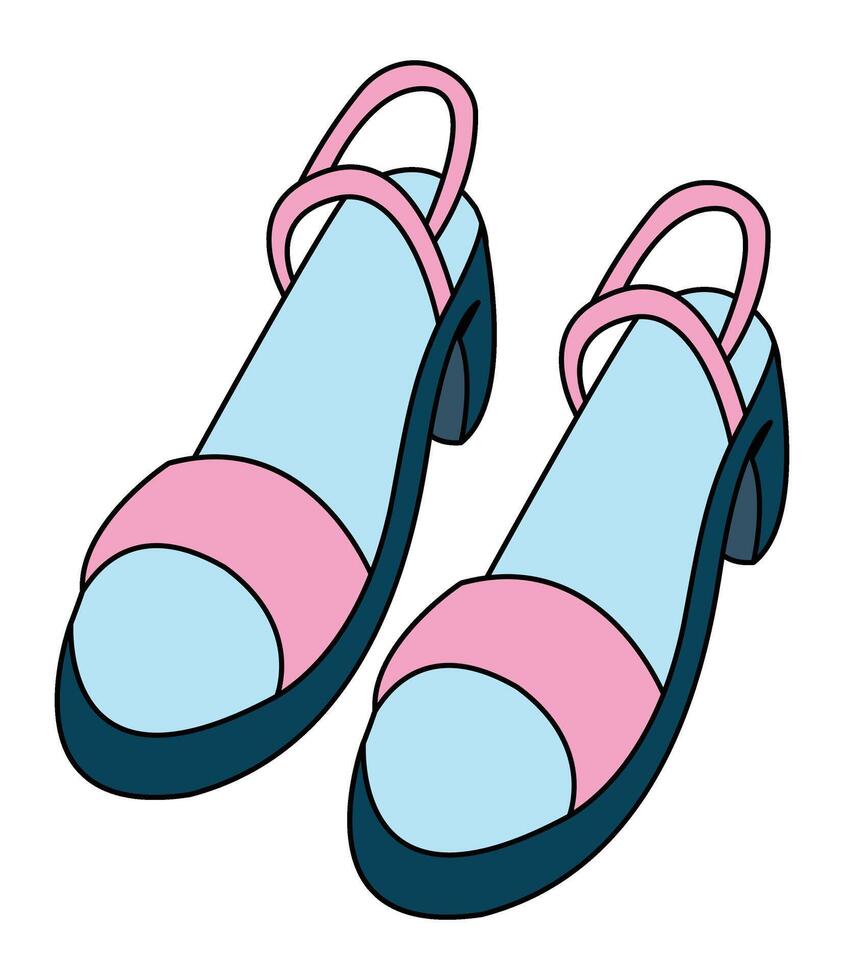 Heel ladies sandal isolated on white background vector