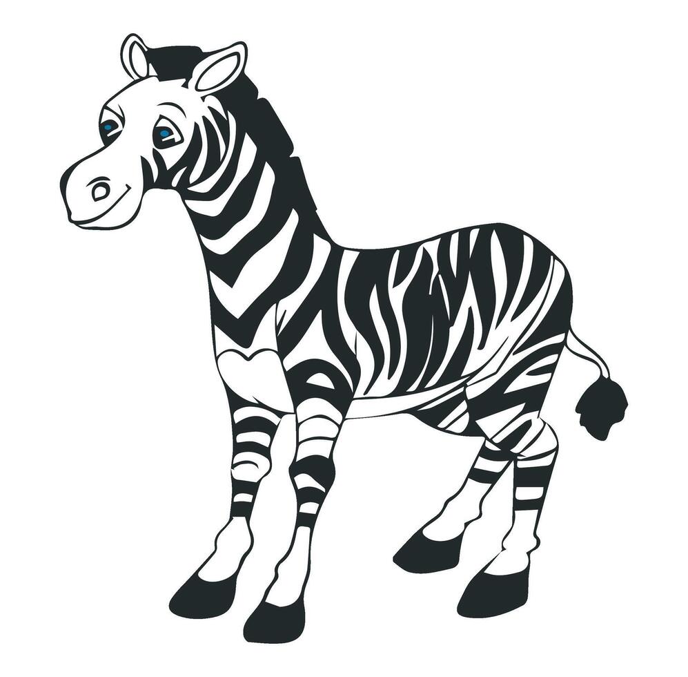 Zebra animals isolated on white background vector
