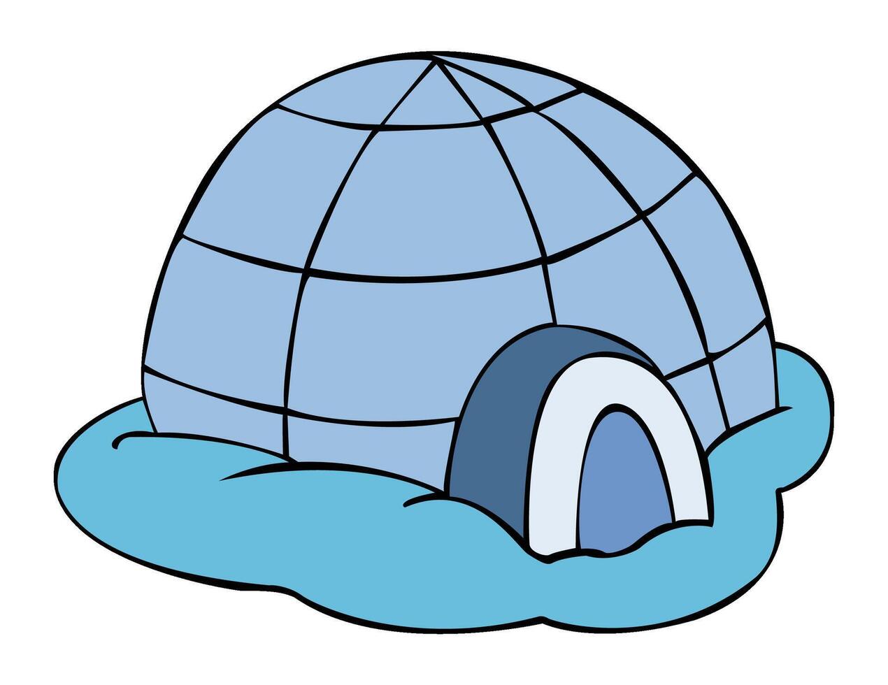 igloo isolated on white background vector