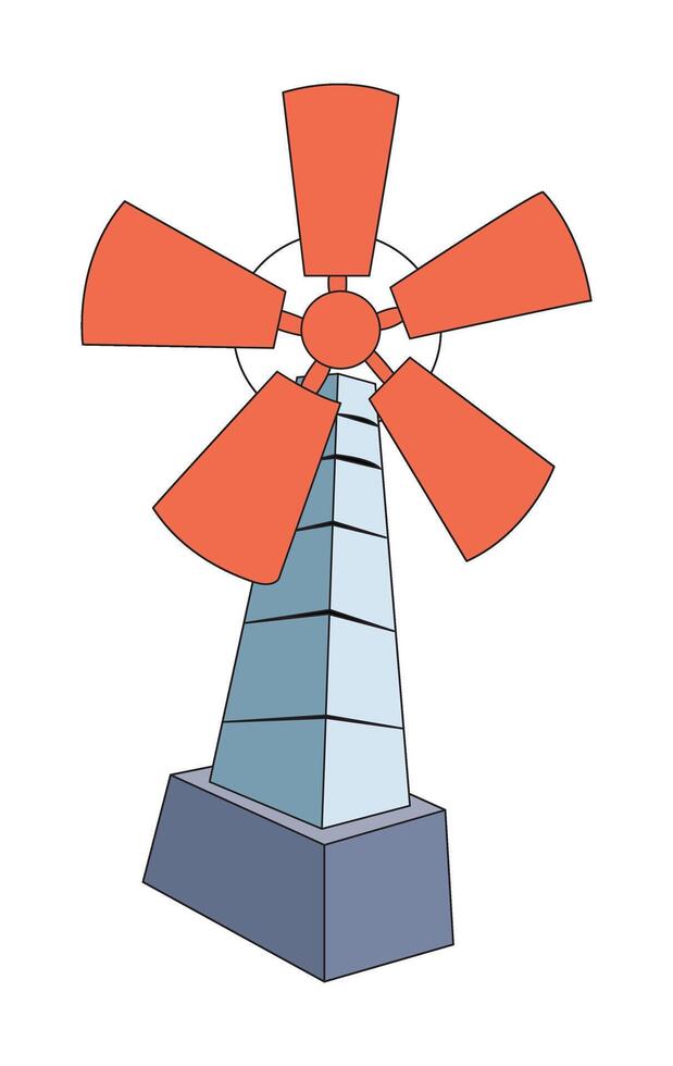 Windmill isolated on white background vector