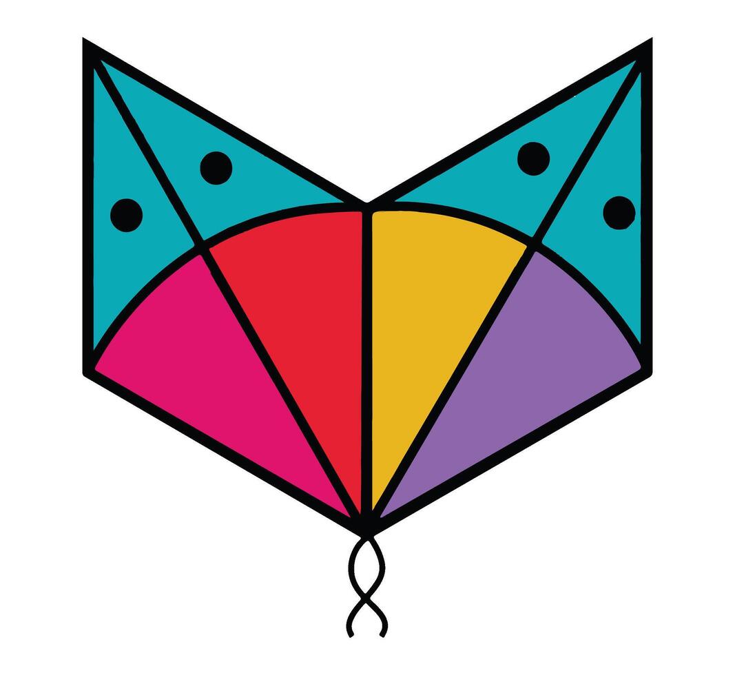 Kite isolated on white background vector