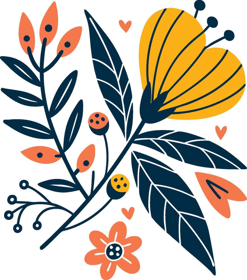 Romantic Floral Illustration vector