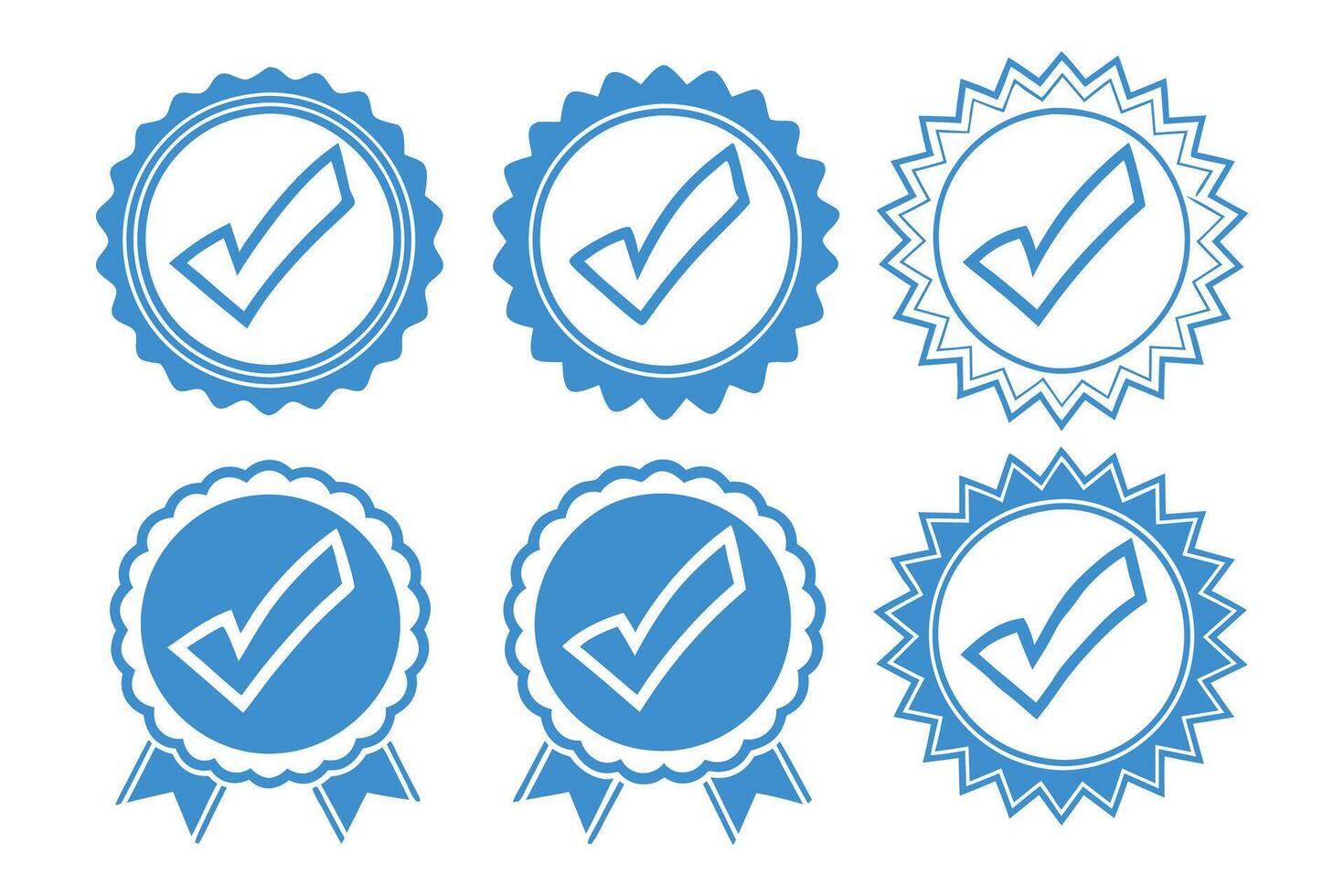 Set of Quality Check Badges and Icons vector