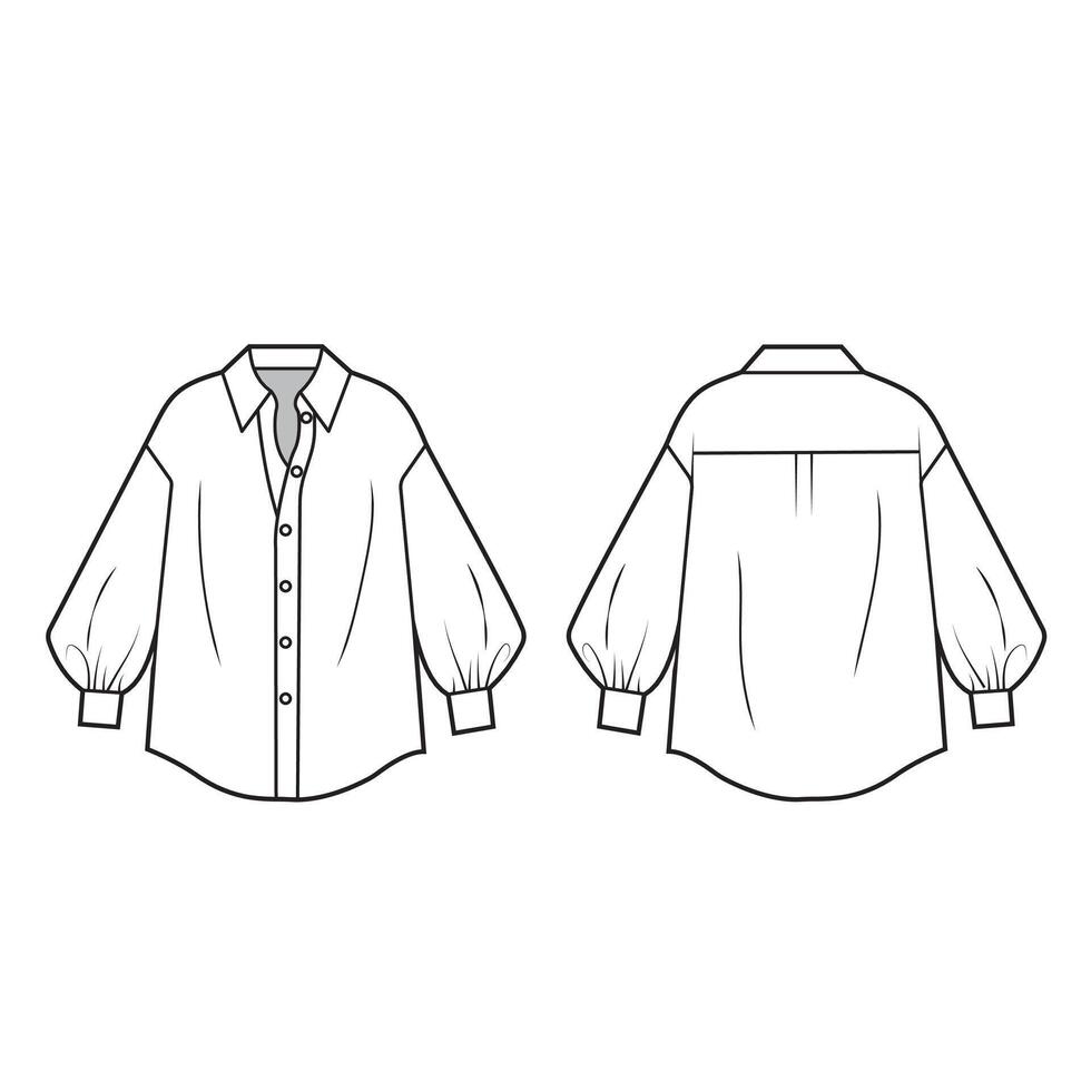 Ladies Formal Shirt vector