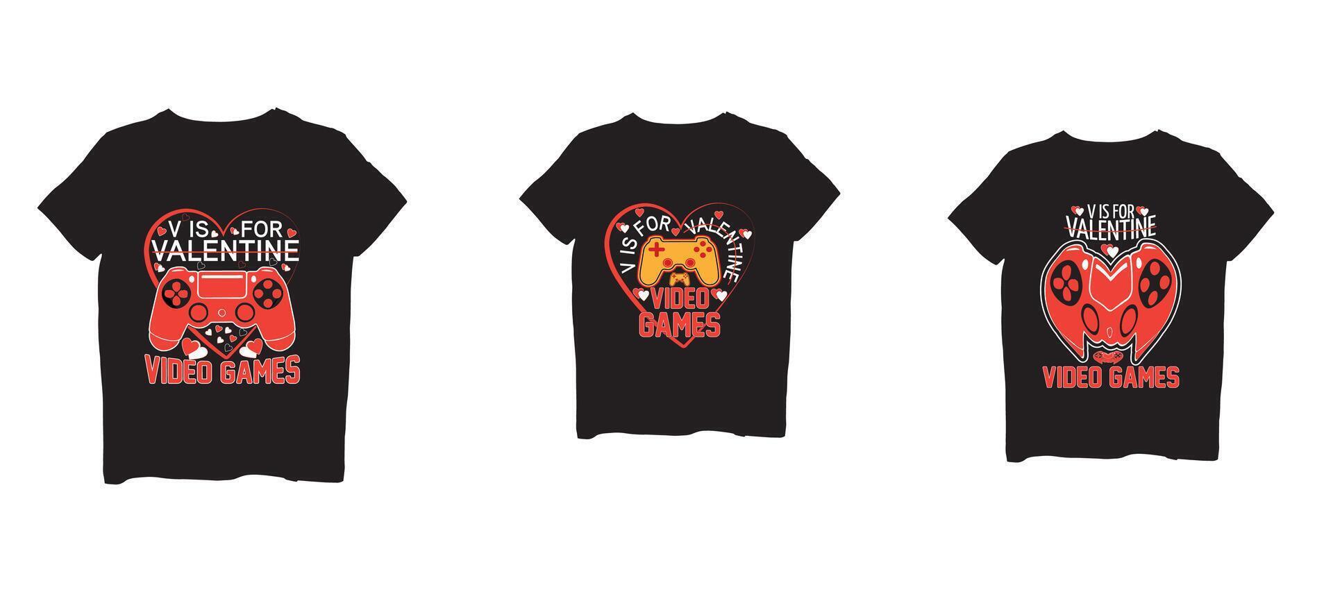 three t - shirts with different designs on them vector