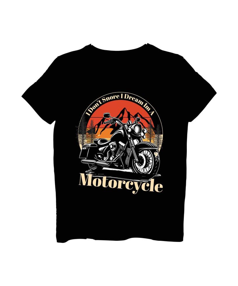 a black t - shirt with a motorcycle on it vector