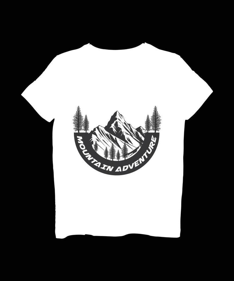 mountain adventure t-shirt vector