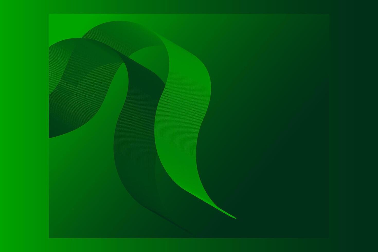 Abstract Green Wave Background Wallpaper vector
