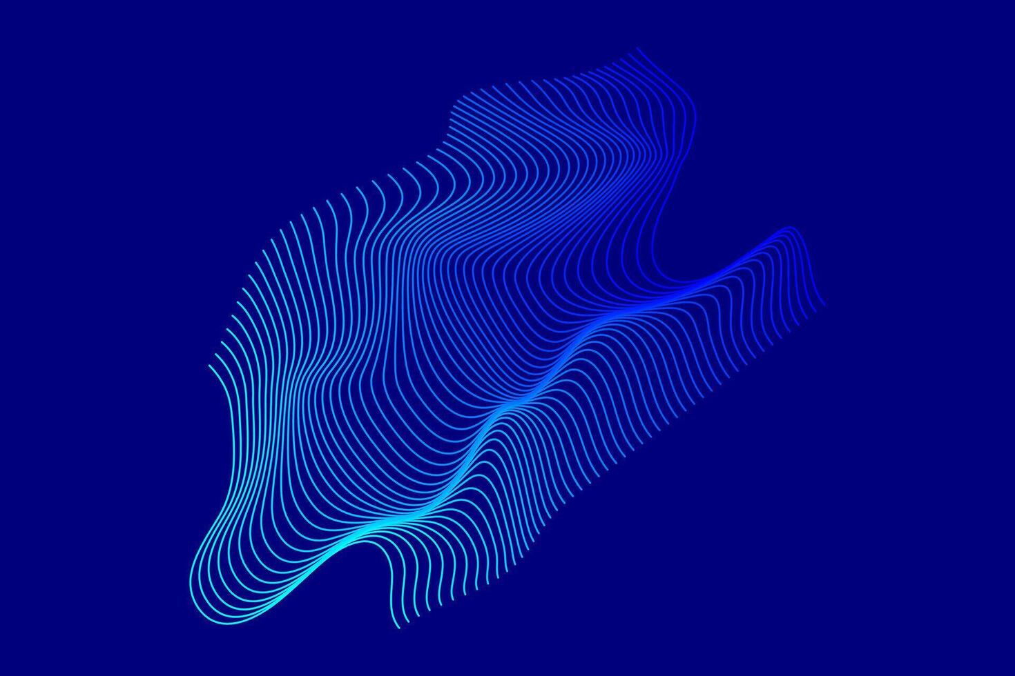 Abstract Blue Wave Flow Mesh Gradient Background Wallpaper vector
