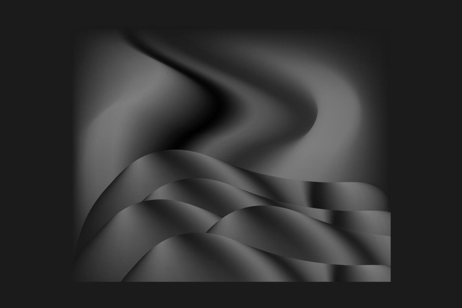 Dark Waves Mesh Gradient Background Wallpaper design vector