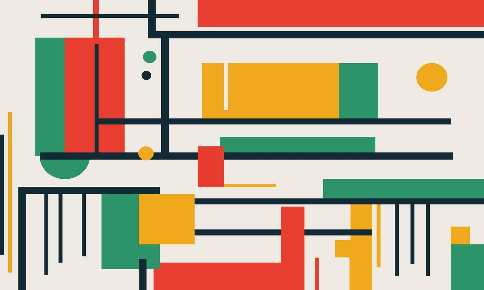 colorful abstract modern pattern lines and shapes vector