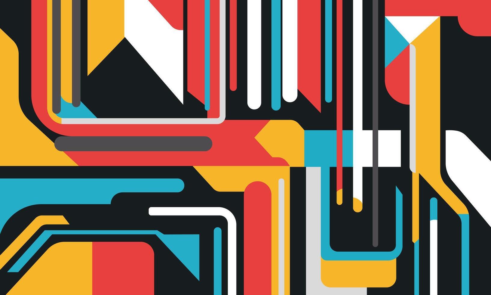 Abstract geometric flat design pattern vector