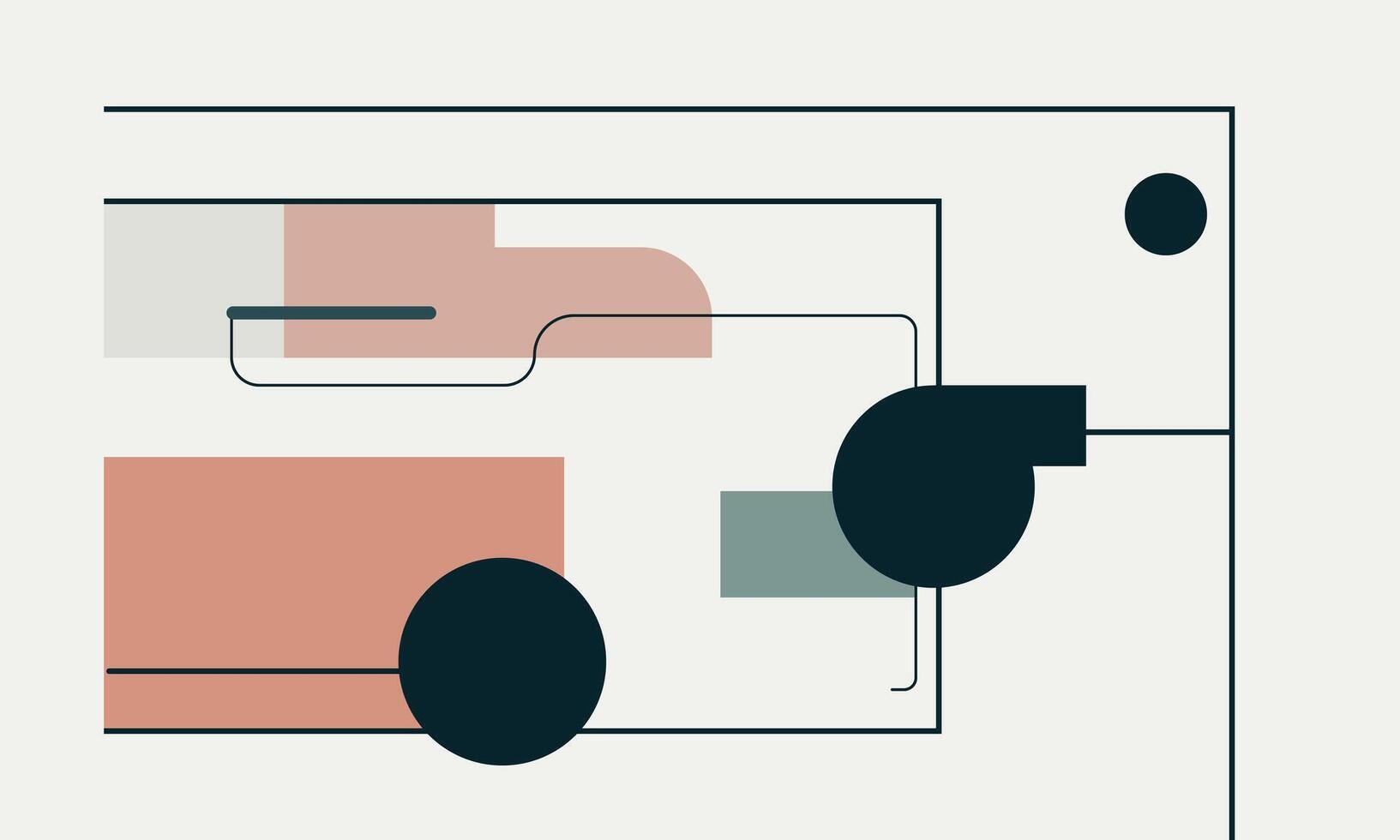 graphic flat design of line art vector