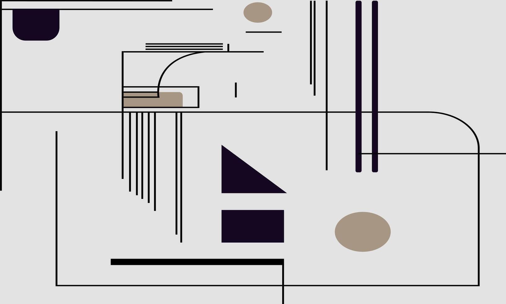 black and white abstract flat design lines vector