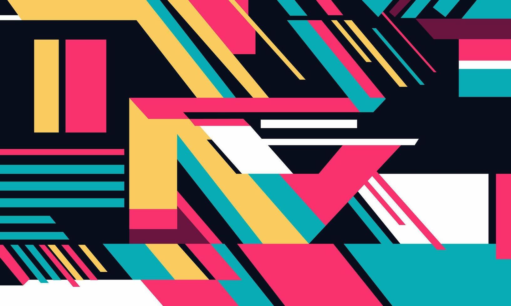 colorful abstract background flat geometric shapes vector