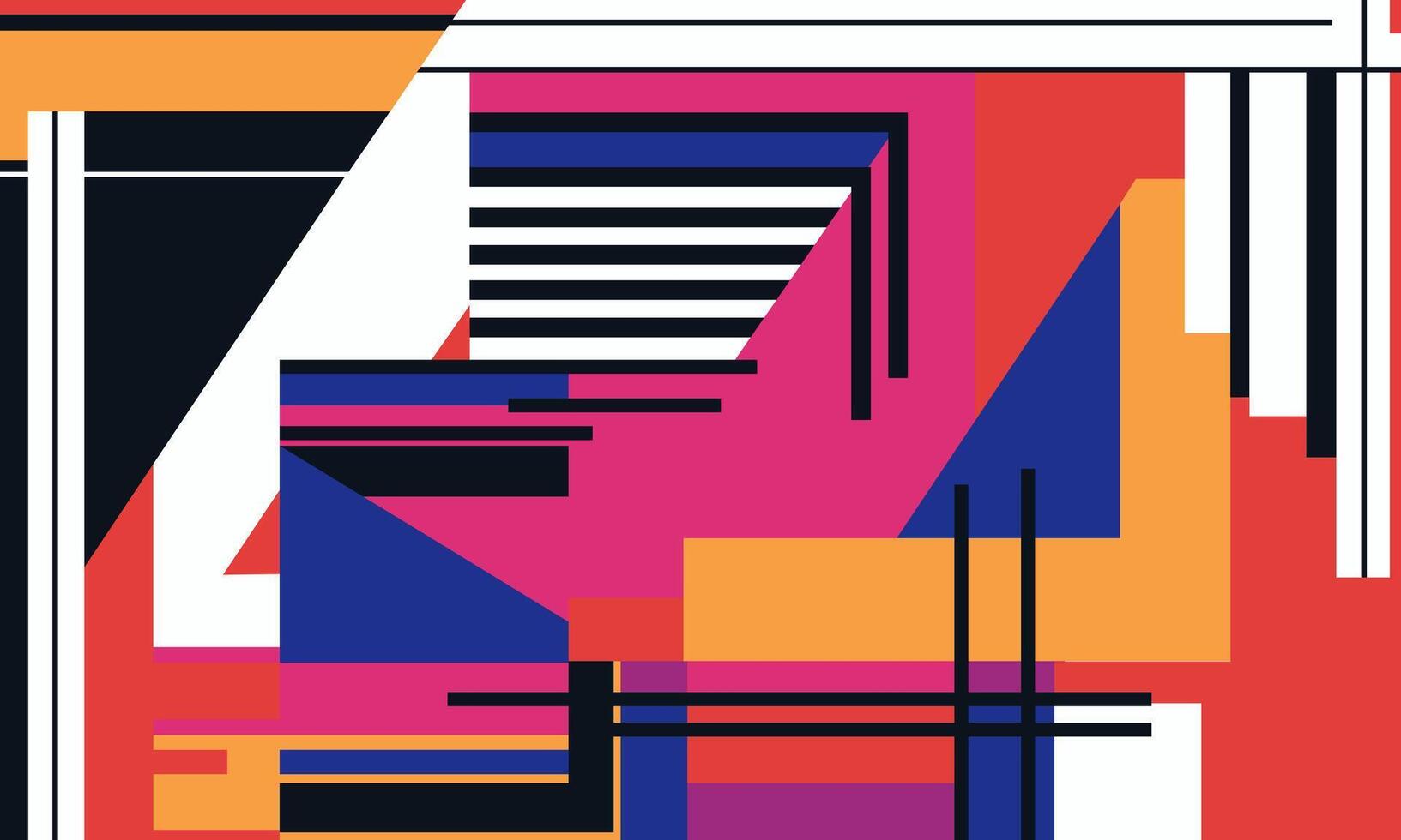 Abstract geometric flat design vector