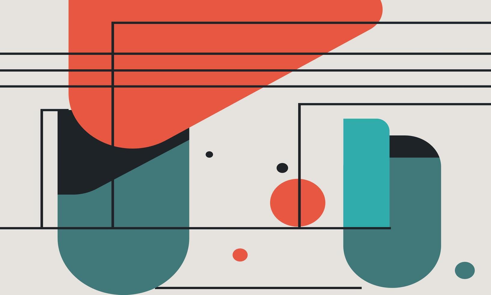 geometric abstract flat design background vector