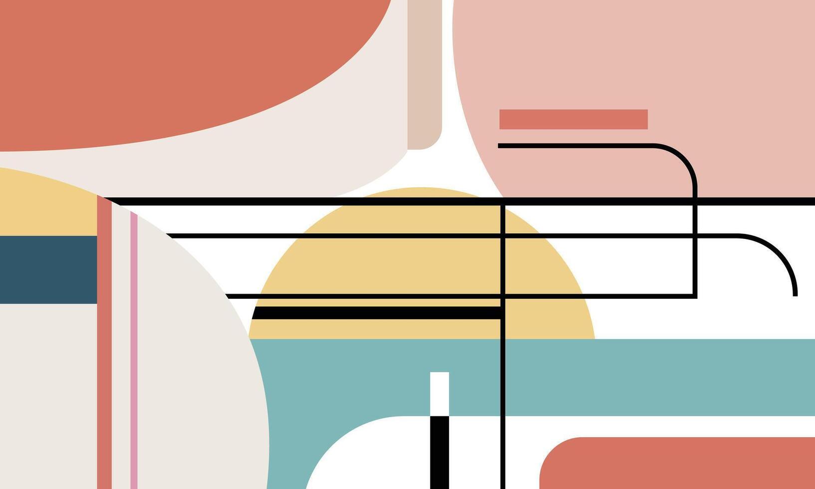 Abstract flat art geometric vector