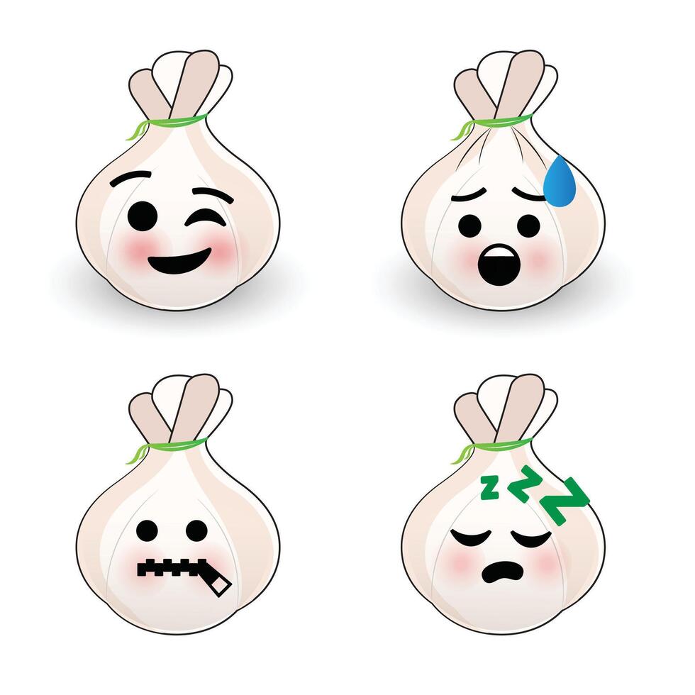 Chinese dumpling character vector