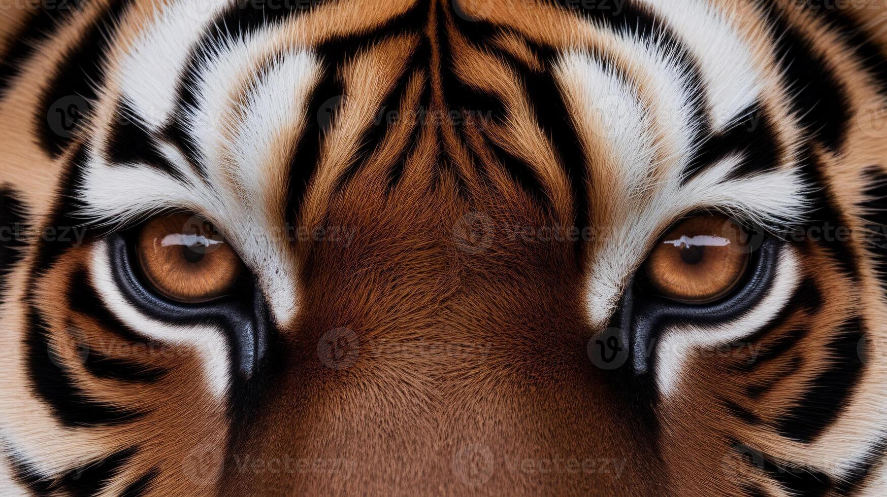 A close up of a tiger's face photo