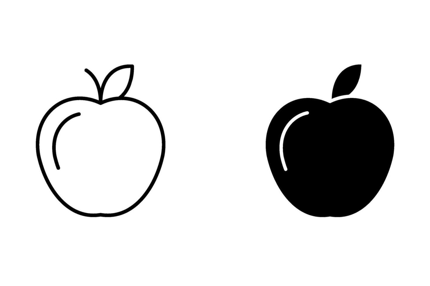Apple icon set. for mobile concept and web design. illustration vector