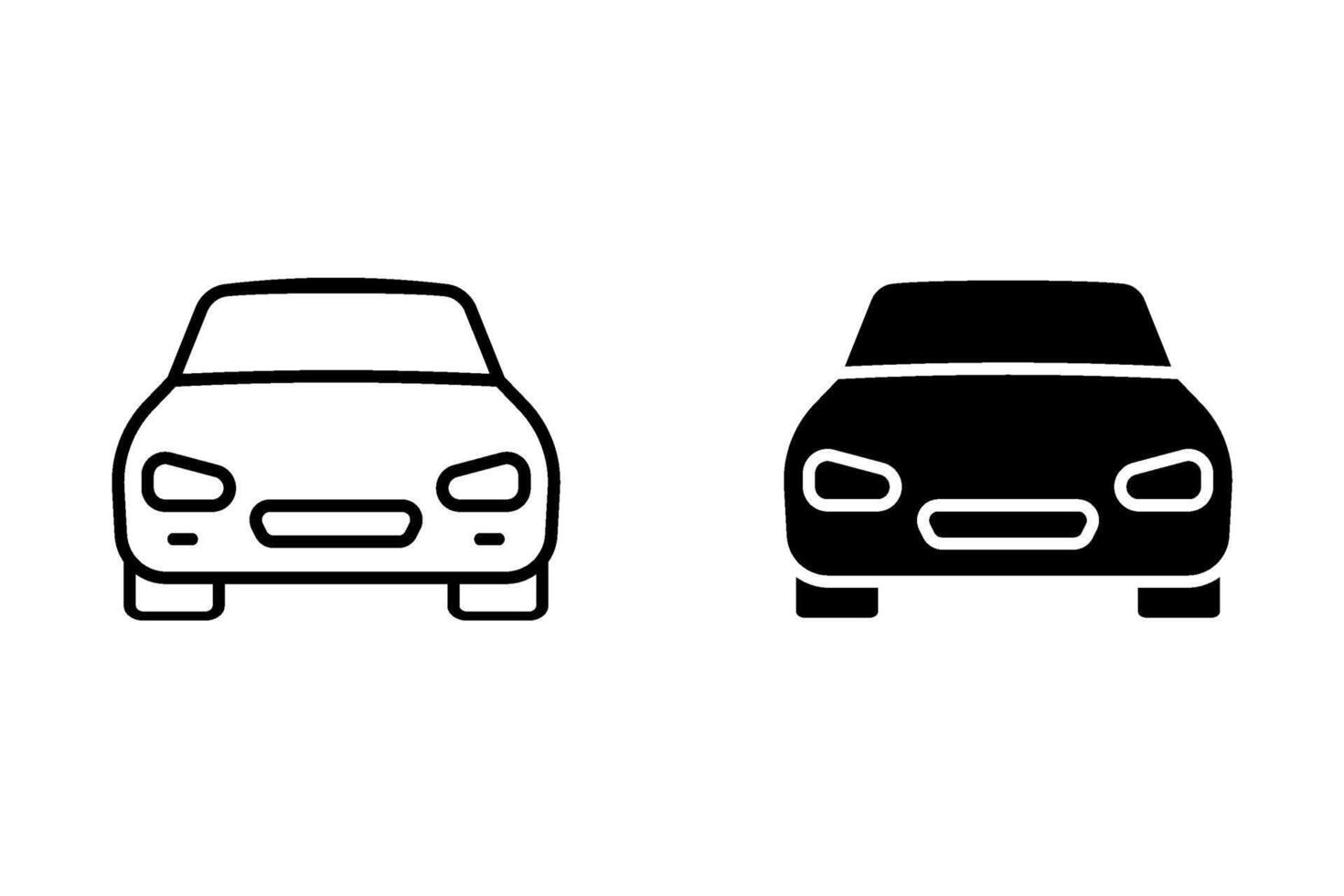 Car icon set. for mobile concept and web design. illustration vector