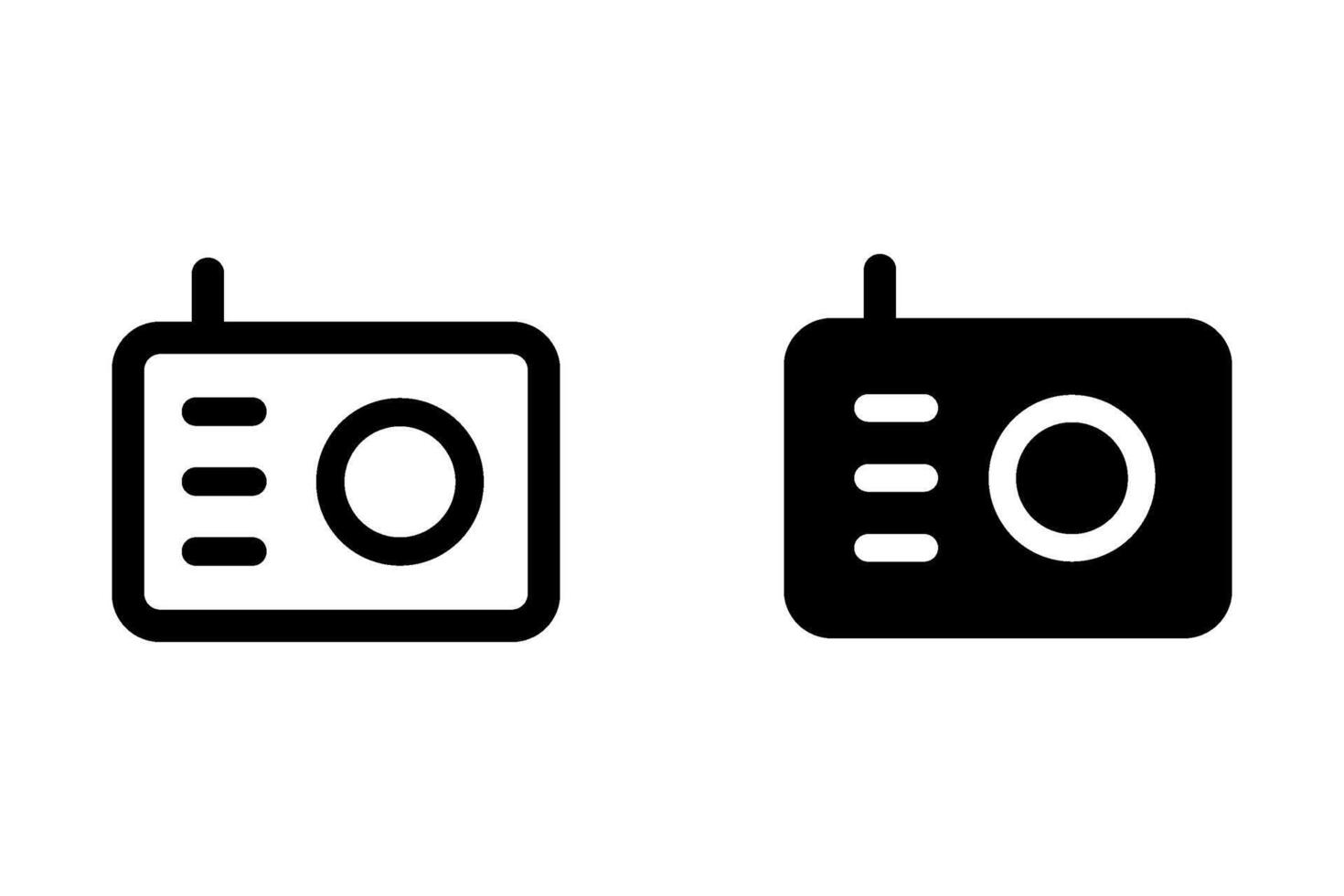 Radio icon. sign for mobile concept and web design. illustration vector