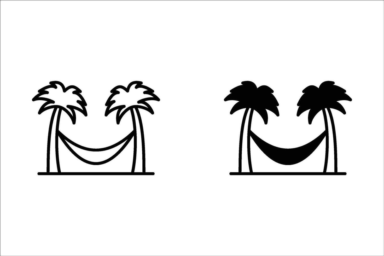 Hammock icon. sign for mobile concept and web design. illustration vector