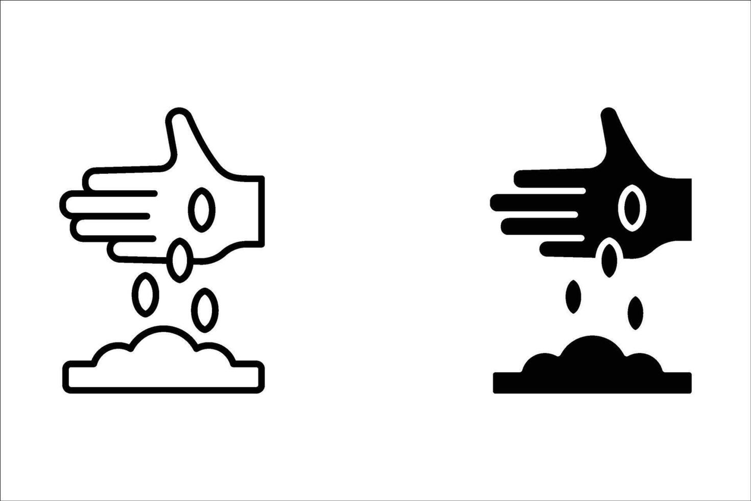 Seeding icon. sign for mobile concept and web design. illustration vector