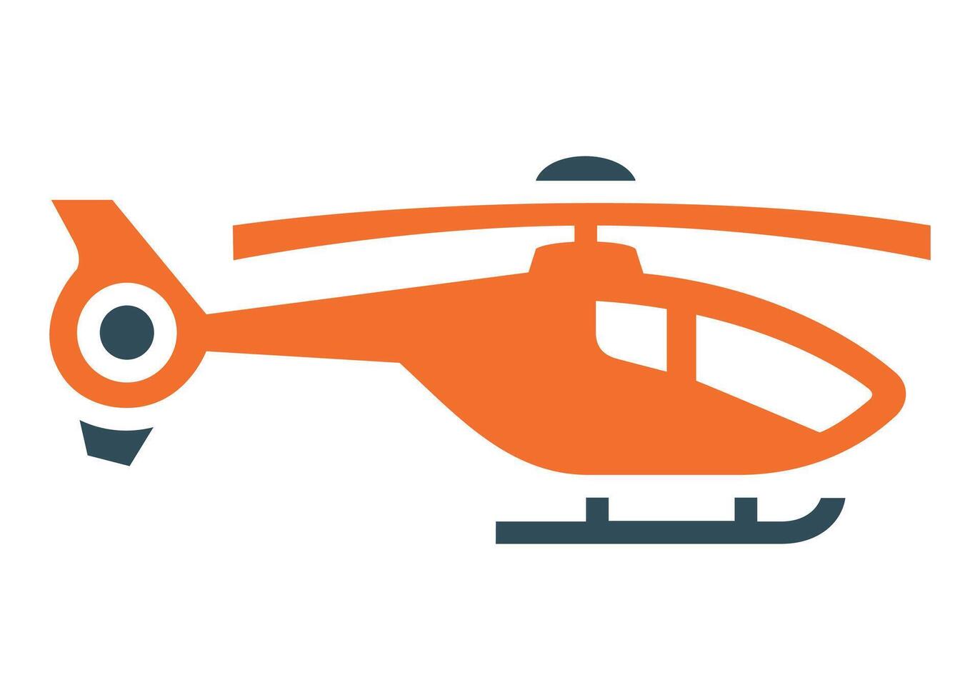 colored helicopter icon on white background vector