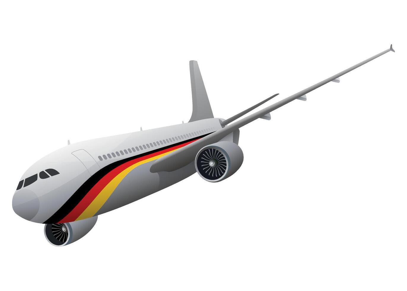 airplane aircraft with Germany flag on white background vector