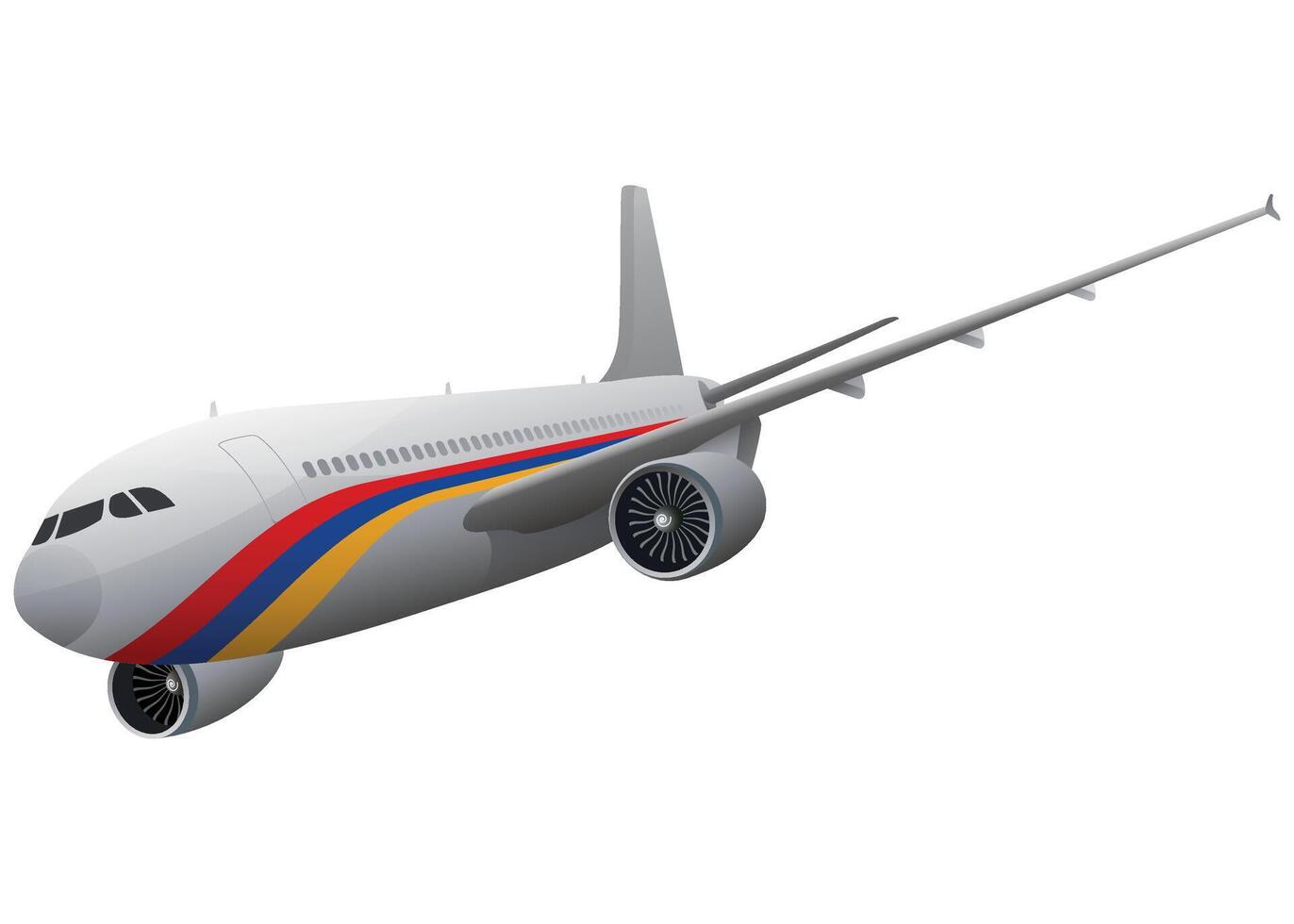 airplane aircraft with Armenian flag on white background vector