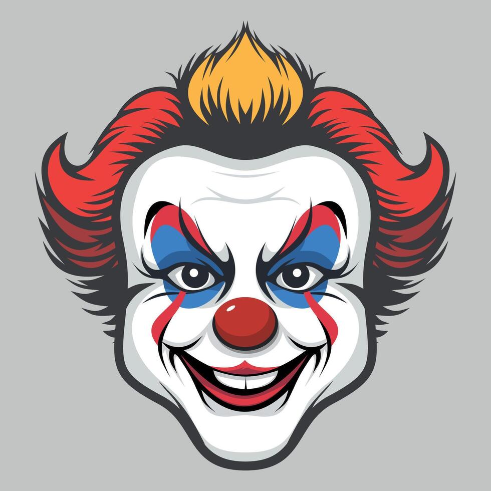 clown face icon isolated on white background vector