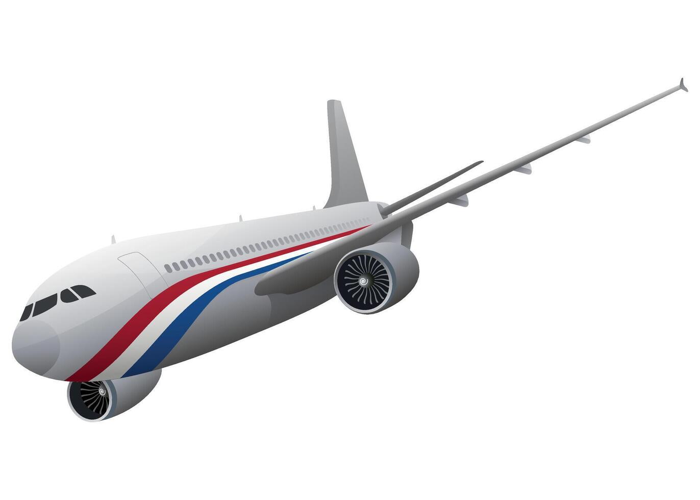 airplane aircraft with Netherlands flag on white background vector
