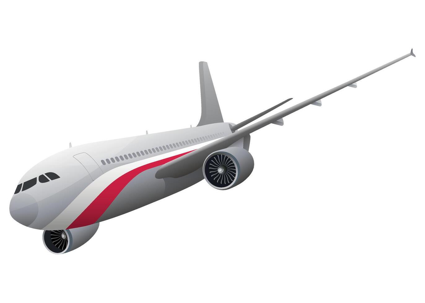 airplane aircraft with Polish flag on white background vector