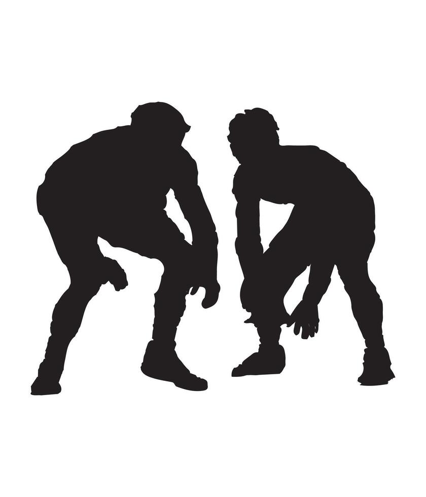 two men are standing in silhouette on a white background vector