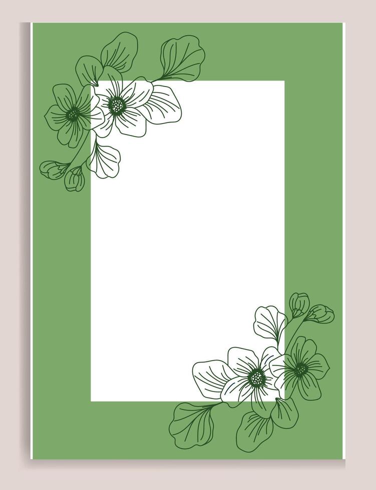 Colorful Line Frame Icon Leaf Floral Border Floral frame Illustration vector