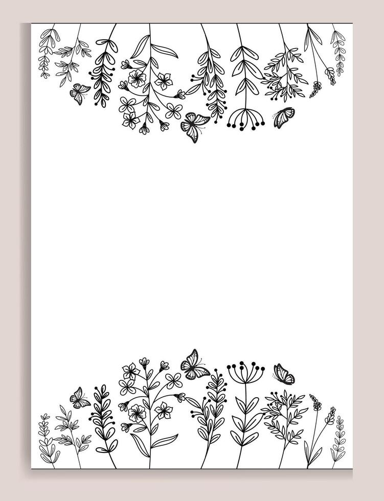 Line Frame Icon Leaf Floral Border Divider with Circular, rectangle or hexagon pink or red flower for save the date wedding tag name invitation vector
