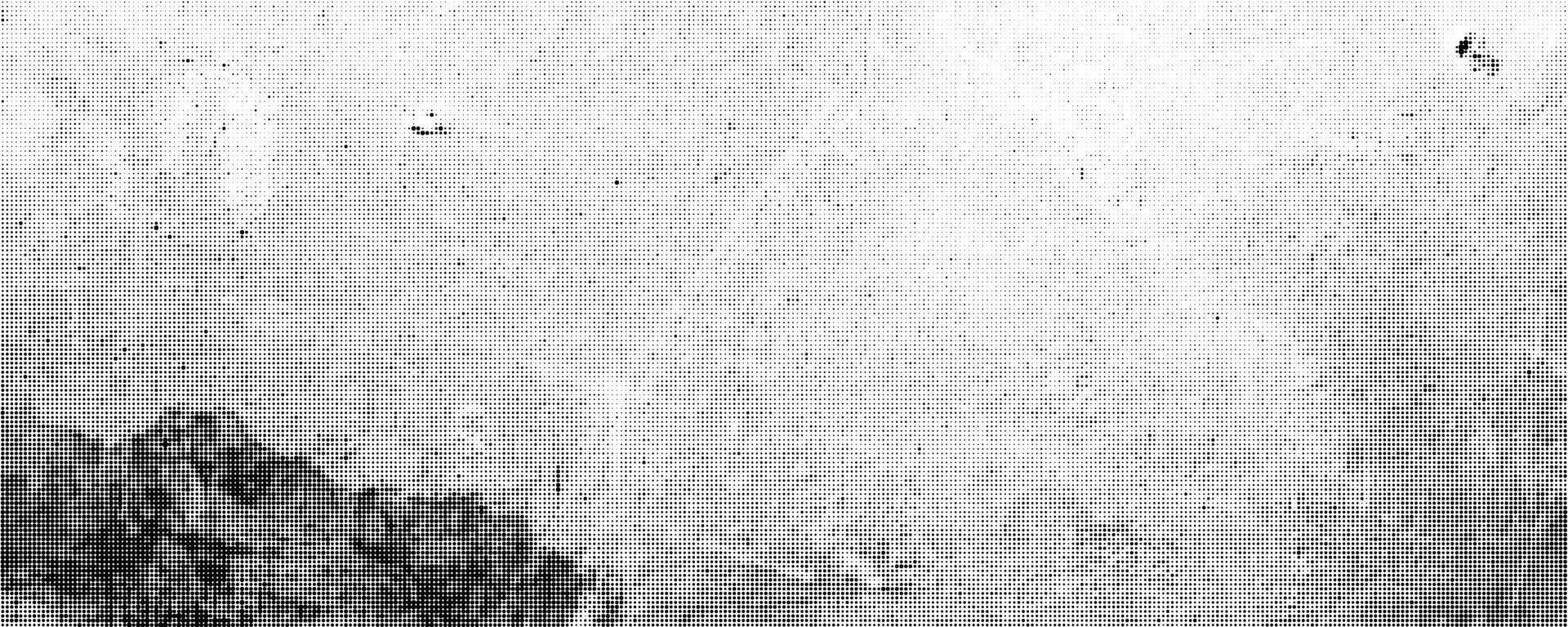Background featuring horizontal halftone pattern with grunge texture, scratches, and scuffs on a wall surface, creating a vintage appearance and distressed aesthetic. vector