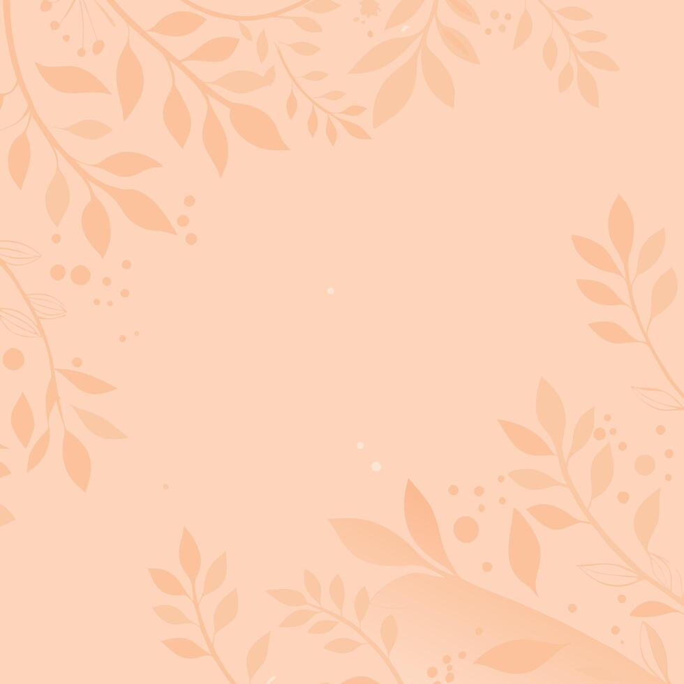 Elegant Floral Background Soft Peach Aesthetic Minimalist Botanical Design Nature Inspired Art vector