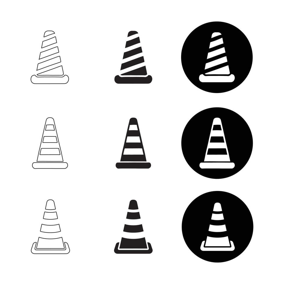 Traffic Cone Icons vector