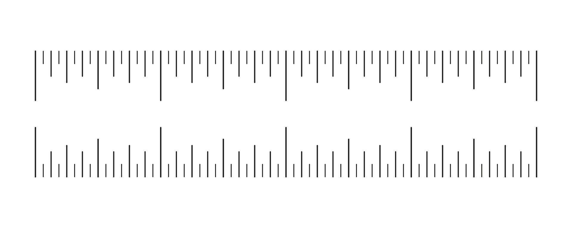Measuring chart with 4 inches. Metric, imperial units icon. Ruler scale template. Length measurement math, distance, height mockup. Sewing tool layout. vector