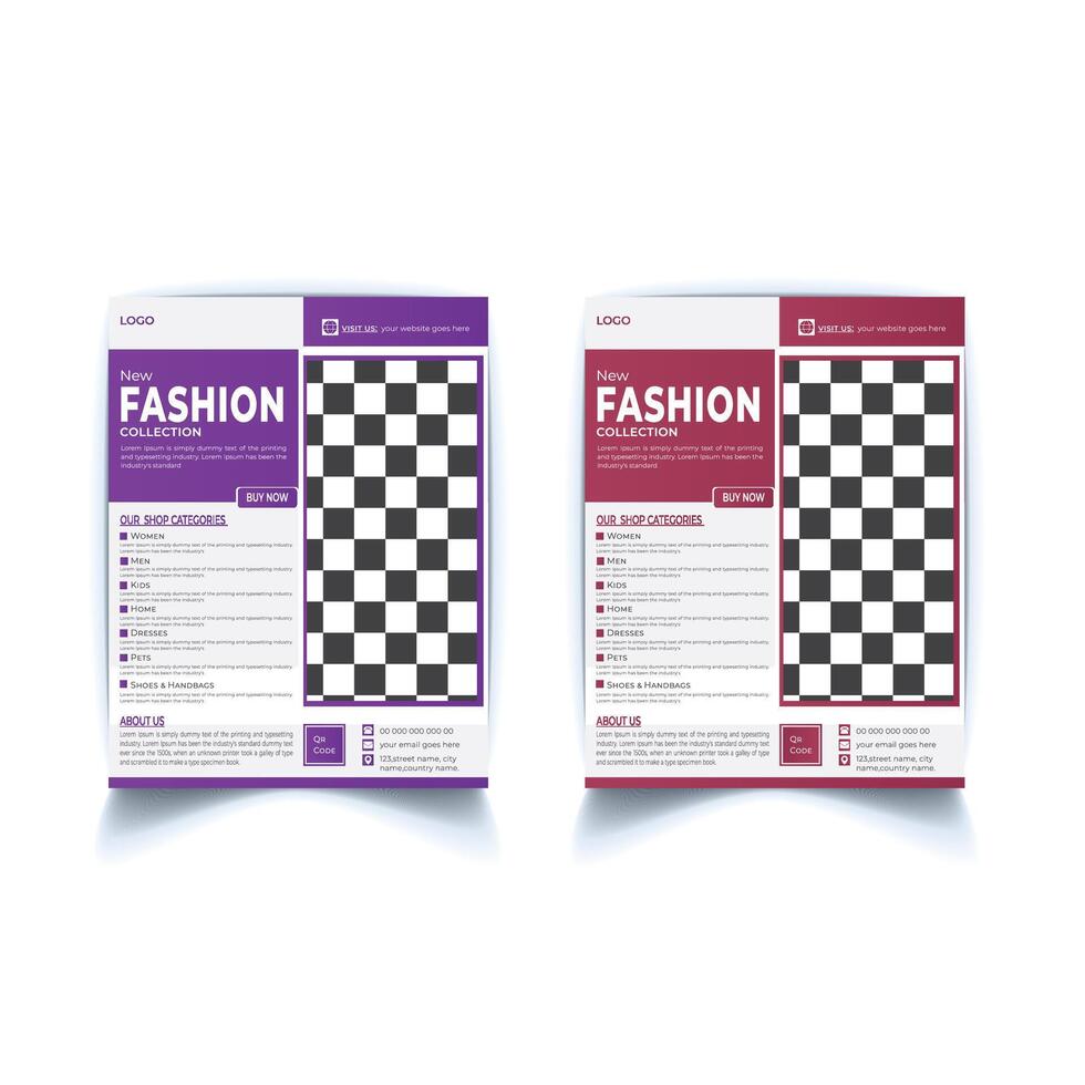 Fashion Flyer Template Design vector