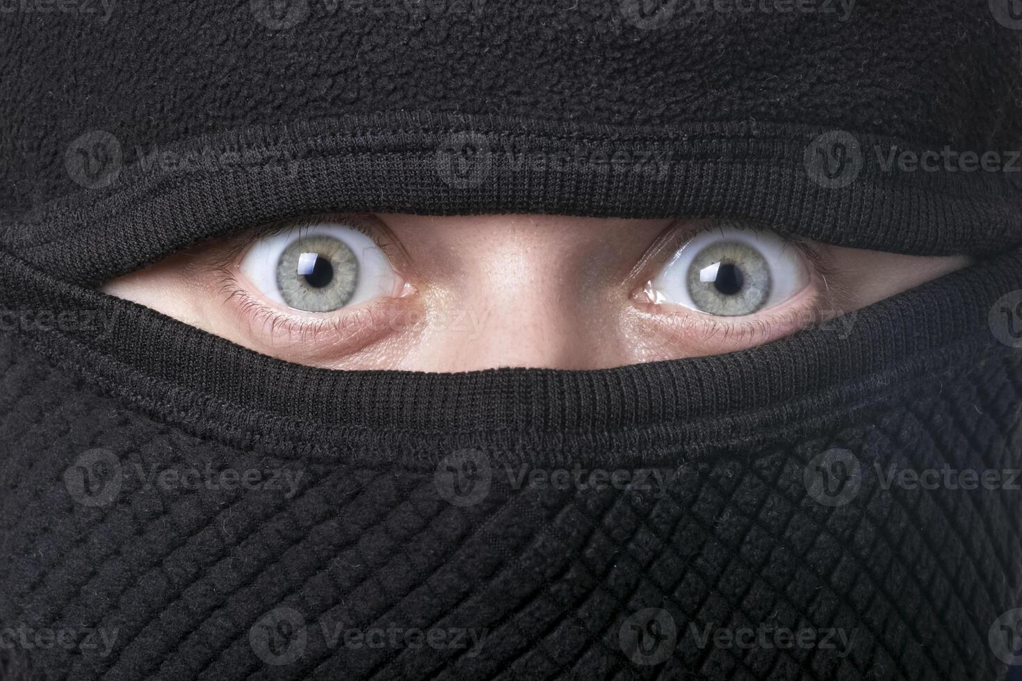man in balaclava closeup photo