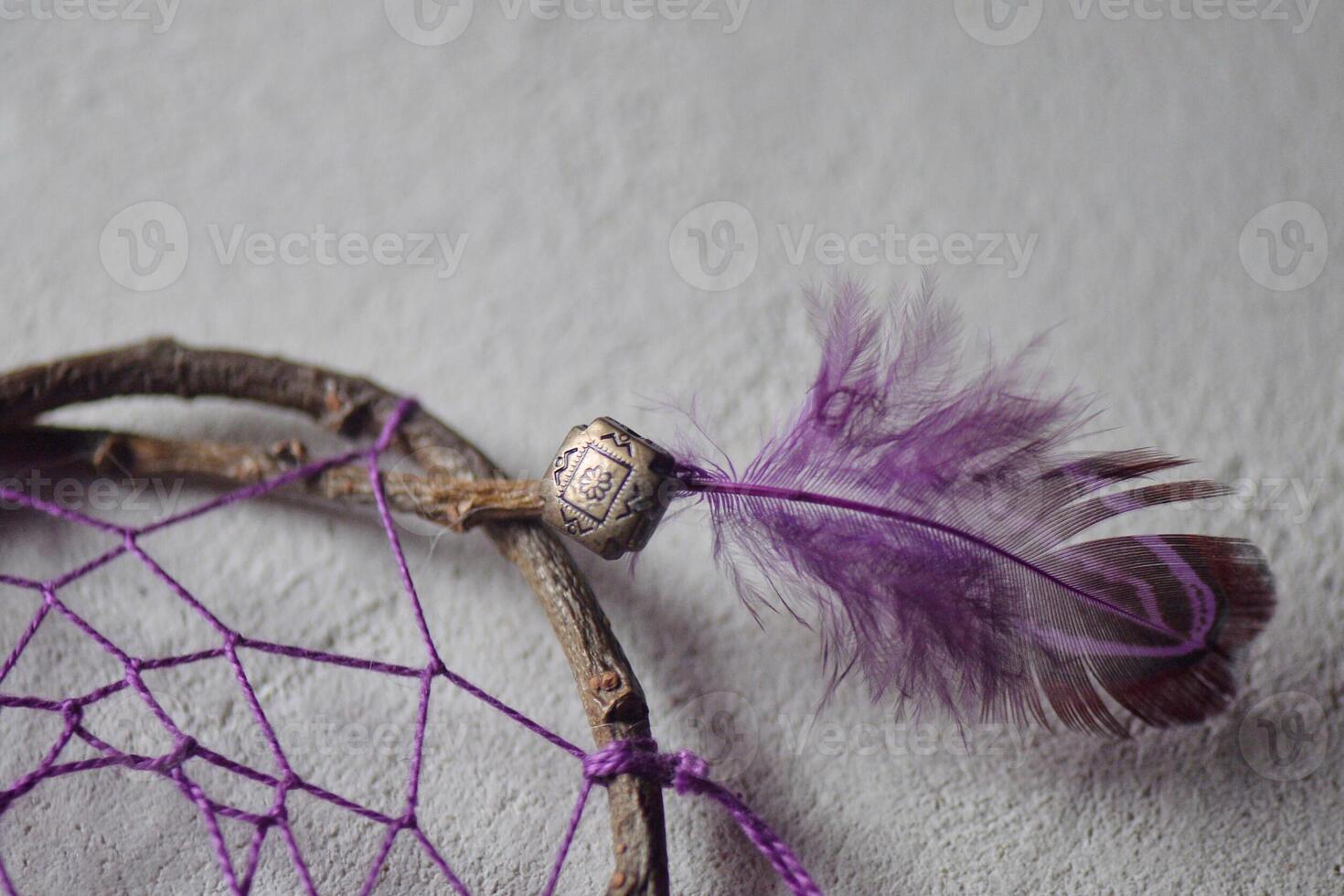 Dream catchers, their elements. Natural materials, threads, wood. Omulet for a restful sleep. Shamanism. photo