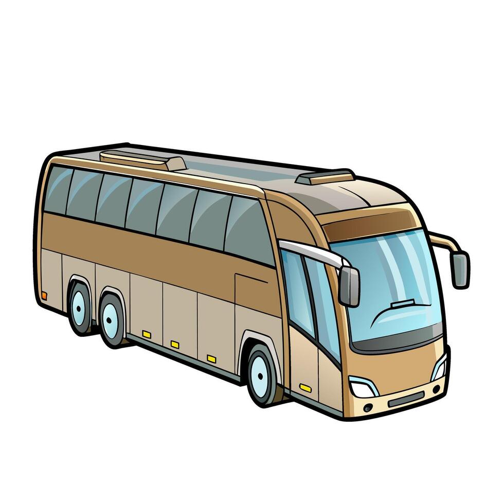 cartoon bus isolated on white background vector