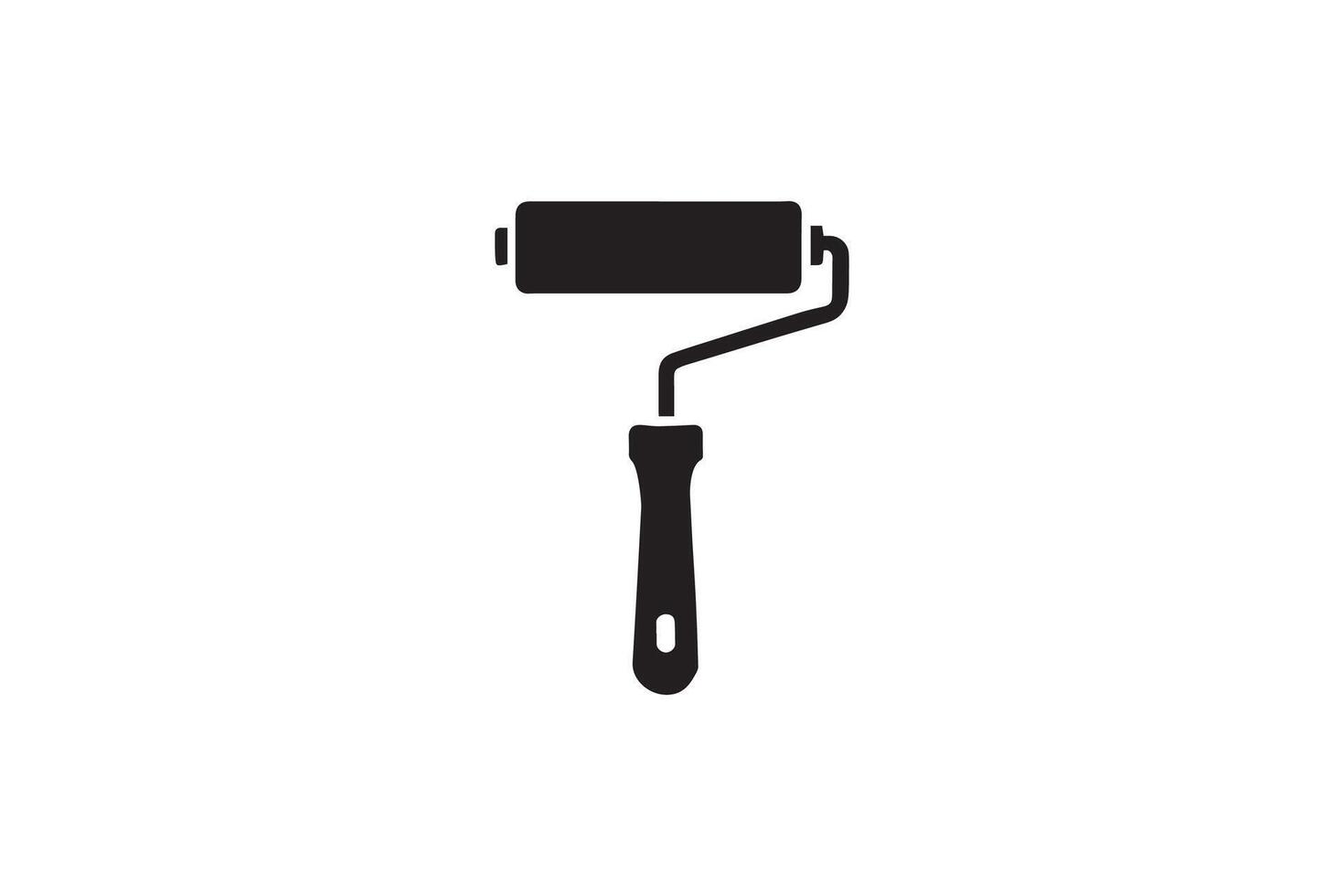 A paint roller icon on a white background vector