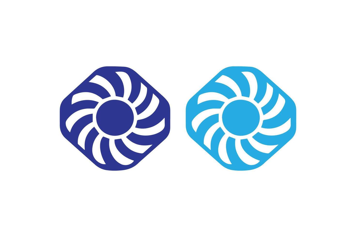 Two logos for a company that makes fans vector