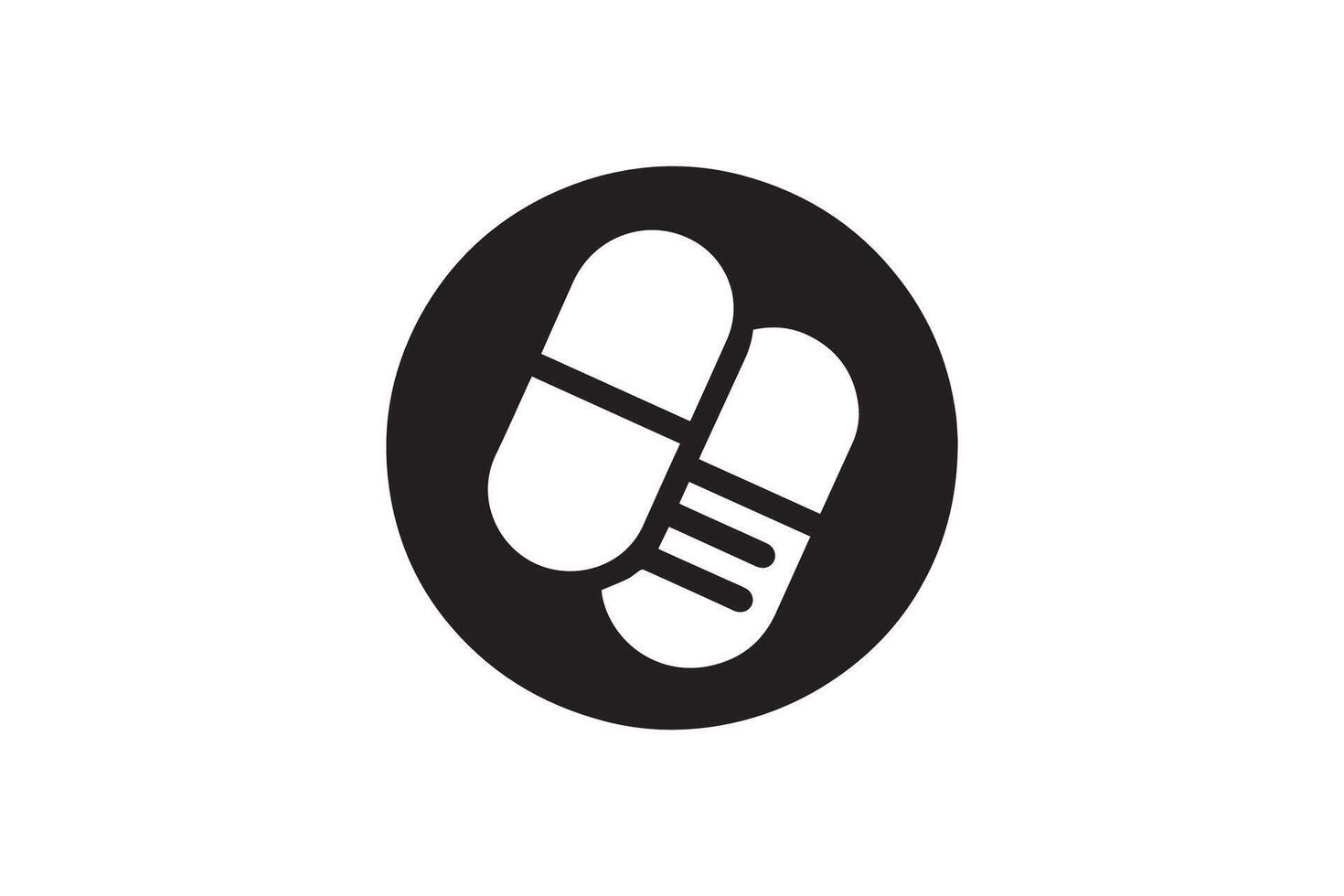 Pill capsule icon illustration vector